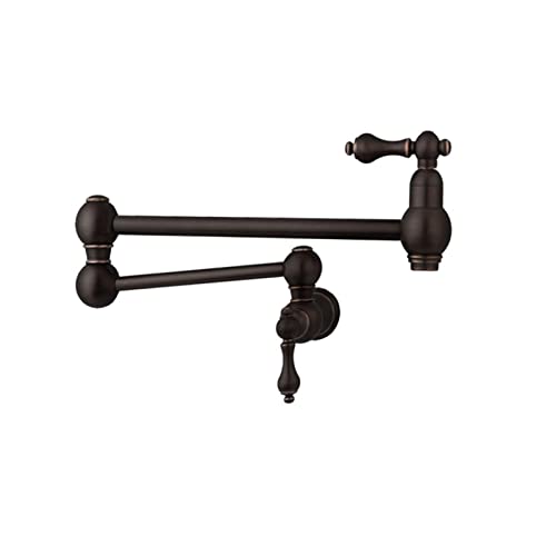 Fester Messing-Topf-Füllstoff-Tap-Doppelgelenk-Schwingwand-Halterung Küchen-Pot-Füller-Wasserhahn Mehrere Farben Tippen Sie auf(ORB) von LOMCOT
