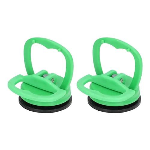 Glassauger 2Pcs Saugnapf Heber Handheld Hebe Schellen Glas Puller Power Grip Vakuum Heber Fliesen Hebe Werkzeug Saug Moving Werkzeuge(Green) von LOMCOT