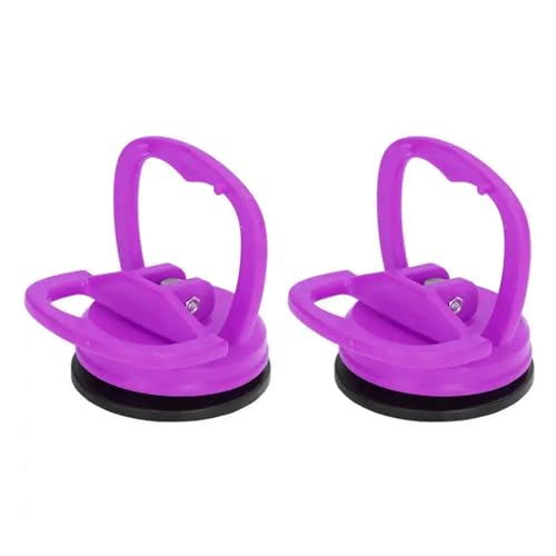 Glassauger 2Pcs Saugnapf Heber Handheld Hebe Schellen Glas Puller Power Grip Vakuum Heber Fliesen Hebe Werkzeug Saug Moving Werkzeuge(PURPLE) von LOMCOT
