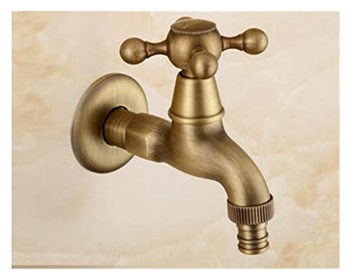 Messing Tap Harmet Garten Garten Bibcks Antike Messing Dragon Geschnitzte Waschmaschine Wasserhahn Outdoor Wasserhahn Einzelner Kalthahn(A) von LOMCOT