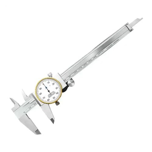 Messschieber 0-150 mm/0-6 Zoll 0,02 mm for Messwerkzeuge Messschieber mit Metallgehäuse Messschieber mit Uhr von LOMCOT