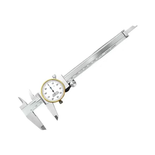 Messschieber 0-150 mm/0-6 Zoll for Messwerkzeuge Messschieber mit Metallgehäuse, Messschieber mit Uhr von LOMCOT