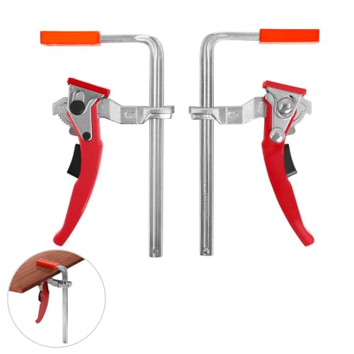 2 Stück Ganzstahl-Hebelzwinge, 160x60mm Tischzwinge mit Schnellspannmechanismus, ideal für Schleifen, Präzisionsschneiden und Fixierung von Führungsschienen 2 Stück Ganzstahl-Hebelzwinge, 160x60mm Tischzwinge mit Schnellspannmechanismus, ideal für Schleifen, Präzisionsschneiden und Fixierung von Führungsschienen von LOMGDOVC