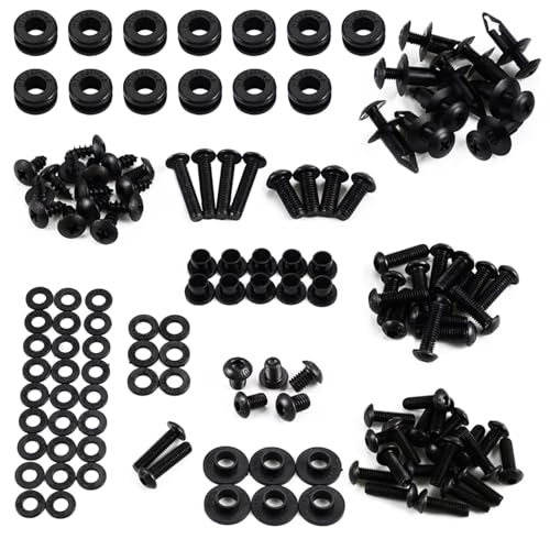 LOMGYHFD Motorrad Schrauben Kit Für CBR600RR 2009 2010 2011 2012 Motorrad Scheiben Muttern Schrauben Sortiment Motorrad Befestigungen Schrauben Mutter Clips Kit von LOMGYHFD