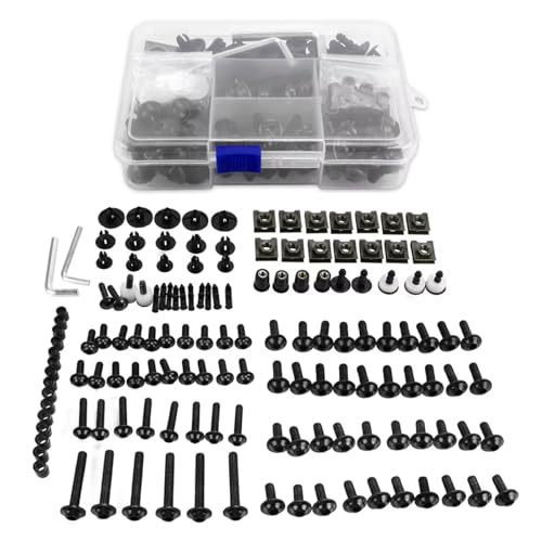 LOMGYHFD Motorrad Schrauben Kit Für GT600 GT400 FSC600 ST1100 ST1300 ST1300A Motorrad Verkleidung Körper Schrauben Kit Clips Schraube Motorrad Befestigungen Schrauben Mutter Clips Kit(Black) von LOMGYHFD
