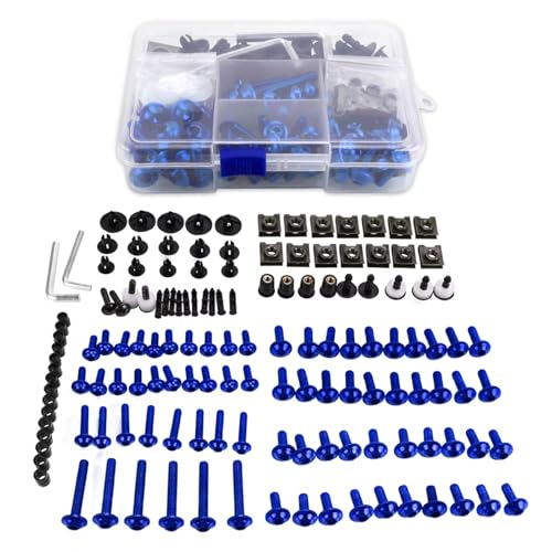 LOMGYHFD Motorrad Schrauben Kit Für GT600 GT400 FSC600 ST1100 ST1300 ST1300A Motorrad Verkleidung Körper Schrauben Kit Clips Schraube Motorrad Befestigungen Schrauben Mutter Clips Kit(Blue) von LOMGYHFD