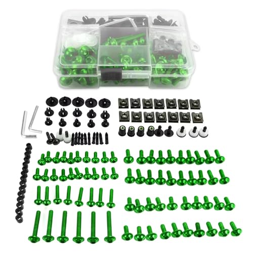LOMGYHFD Motorrad Schrauben Kit Für GT600 GT400 FSC600 ST1100 ST1300 ST1300A Motorrad Verkleidung Körper Schrauben Kit Clips Schraube Motorrad Befestigungen Schrauben Mutter Clips Kit(Green) von LOMGYHFD