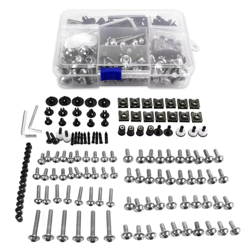 LOMGYHFD Motorrad Schrauben Kit Für GT600 GT400 FSC600 ST1100 ST1300 ST1300A Motorrad Verkleidung Körper Schrauben Kit Clips Schraube Motorrad Befestigungen Schrauben Mutter Clips Kit(Silver) von LOMGYHFD
