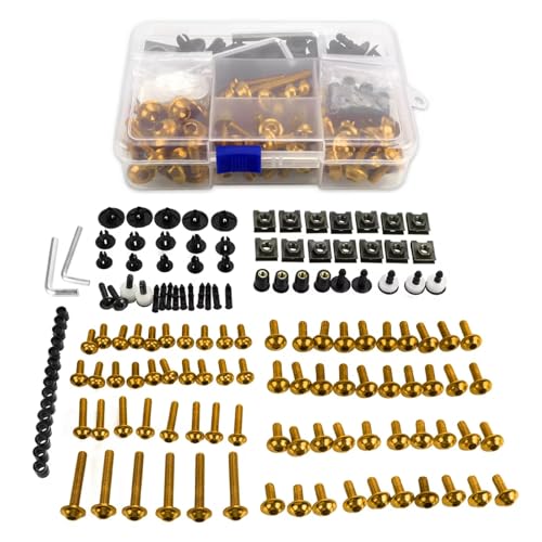 LOMGYHFD Motorrad Schrauben Kit Für GT600 GT400 FSC600 ST1100 ST1300 ST1300A Motorrad Verkleidung Körper Schrauben Kit Clips Schraube Motorrad Befestigungen Schrauben Mutter Clips Kit(Yellow) von LOMGYHFD