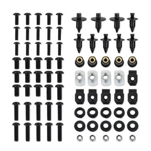 LOMGYHFD Motorrad Schrauben Kit Für ST1300 2003 2004 2005 2006 2007 2008 2009 2010 2011 2012 Motorrad Mutter Schrauben Set Schraube Senkkopf Schrauben Motorrad Mechanische Teile(Black) von LOMGYHFD