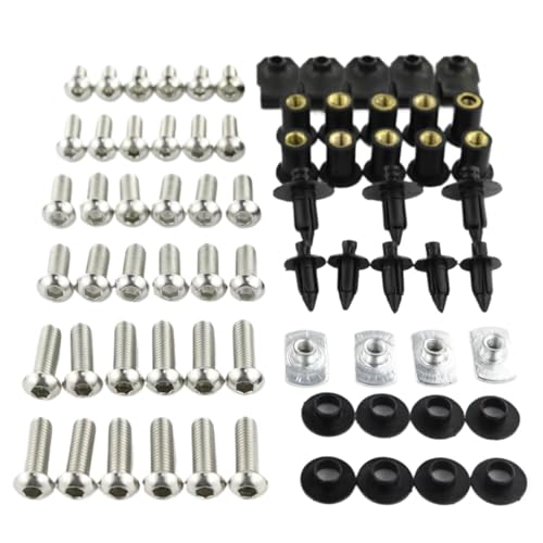 LOMGYHFD Motorrad Schrauben Kit Für ST1300 2003 2004 2005 2006 2007 2008 2009 2010 2011 2012 Motorrad Mutter Schrauben Set Schraube Senkkopf Schrauben Motorrad Mechanische Teile(Silver) von LOMGYHFD