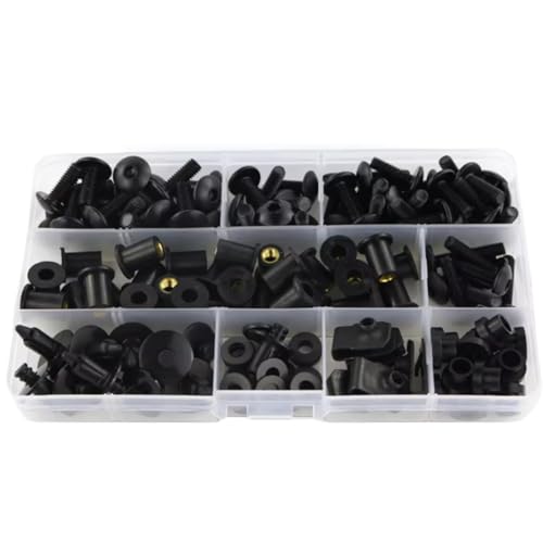 LOMGYHFD Motorrad Schrauben Kit Für ZX-6R 2005 2006 Motorrad Kompletter Verkleidungsschraubensatz Verkleidungsclips Mutter Motorradverkleidungssatz Upgrade-Teile(Black) von LOMGYHFD