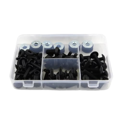 LOMGYHFD Motorrad Schrauben Kit Kompatibel Mit Suzuki Für Gsxr1100 1993-1998 Motorrad Komplette Verkleidung Schrauben Kit Karosserieschrauben Clips Geschwindigkeit Mutter Abdeckung Bolzen(Black) von LOMGYHFD