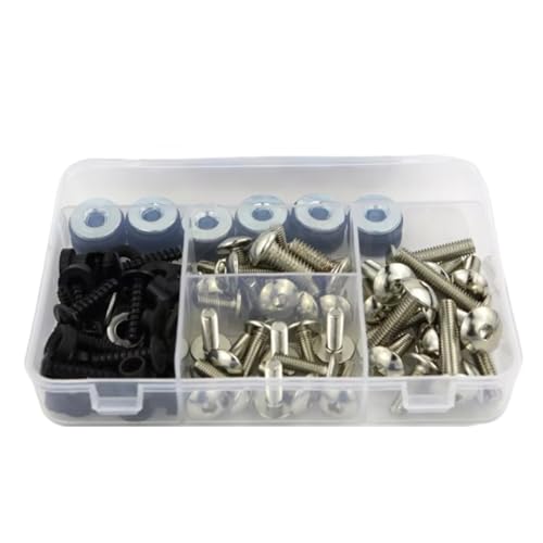 LOMGYHFD Motorrad Schrauben Kit Kompatibel Mit Suzuki Für Gsxr1100 1993-1998 Motorrad Komplette Verkleidung Schrauben Kit Karosserieschrauben Clips Geschwindigkeit Mutter Abdeckung Bolzen(Silver) von LOMGYHFD