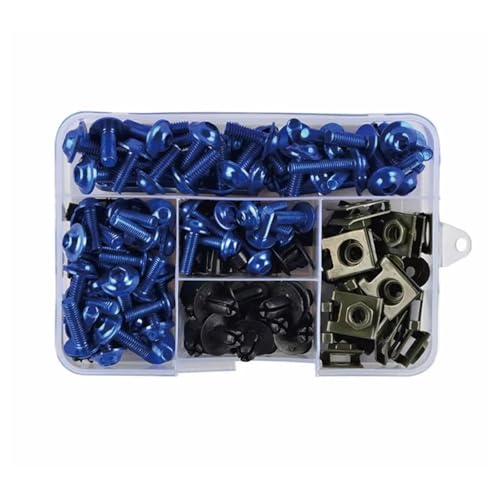 LOMGYHFD Motorrad Schrauben Kit Kompatibel Mit Suzuki Für Gsxr600 Gsxr750 Gsxr1000 Gsxr1250S Motorradverkleidung Schrauben Schrauben Kit Mutter Clips Motorrad Mechanische Teile(Blue) von LOMGYHFD