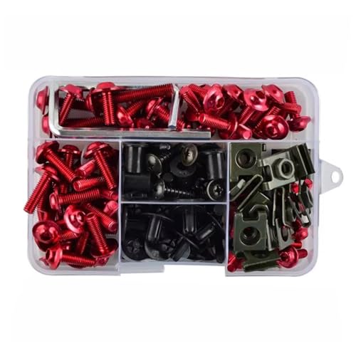 LOMGYHFD Motorrad Schrauben Kit Kompatibel Mit Suzuki Für Gsxr600 Gsxr750 Gsxr1000 Gsxr1250S Motorradverkleidung Schrauben Schrauben Kit Mutter Clips Motorrad Mechanische Teile(Red) von LOMGYHFD