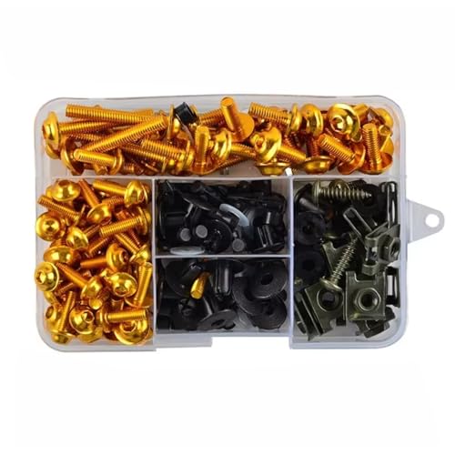 LOMGYHFD Motorrad Schrauben Kit Kompatibel Mit Suzuki Für Gsxr600 Gsxr750 Gsxr1000 Gsxr1250S Motorradverkleidung Schrauben Schrauben Kit Mutter Clips Motorrad Mechanische Teile(Yellow) von LOMGYHFD