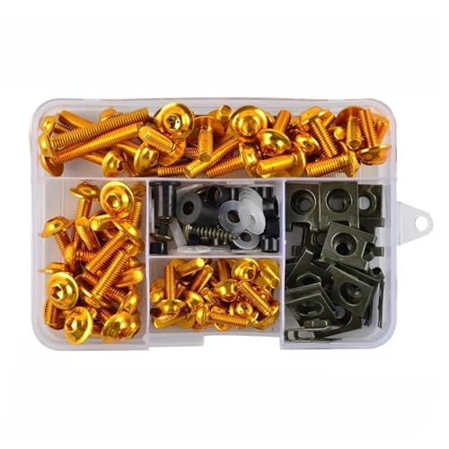 Motorrad Schrauben Kit Für CBR600RR CBR900RR CBR929RR CBR1000RR Motorrad-Verkleidungsschraubensatz Karosserieschrauben Verkleidungsschraubenschraubenmutternsätze Mechanische Motorradteile(Yellow) von LOMGYHFD