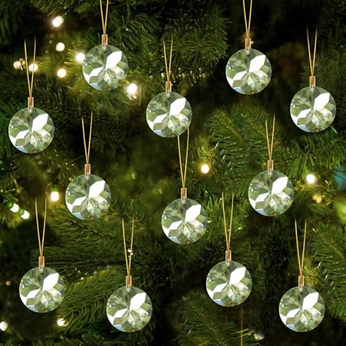 LOMOHOO Weihnachtskugeln Glas 12PCS Christbaumkugeln Kristalle zum Aufhängen Ornamente Weihnachtsbaumschmuck, 3cm Sonnenfänger Regenbogen Macher Weihnachtsdeko für Weihnachten Party LOMOHOO Weihnachtskugeln Glas 12PCS Christbaumkugeln Kristalle zum Aufhängen Ornamente Weihnachtsbaumschmuck, 3cm Sonnenfänger Regenbogen Macher Weihnachtsdeko für Weihnachten Party von LOMOHOO
