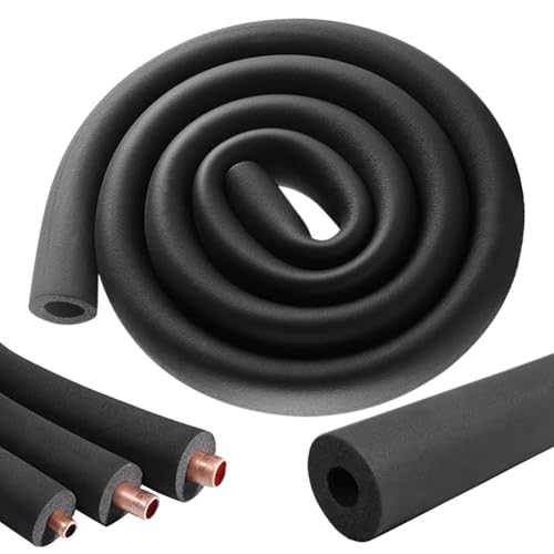 1.8m Rohrisolierung selbstklebend Schaumstoff Rohr Isolierung Heizungsrohre 9 mm Isolierstärke (Schwarz, Ø 32 mm) von LOMUG