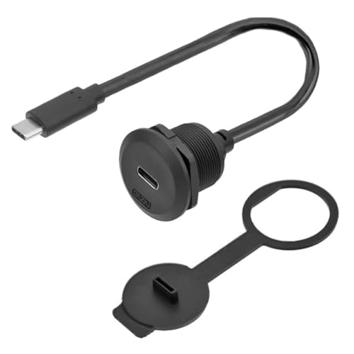 LOMUG 5Gbps USB C Gewinde Feste Eingebettet Montage Adapter PD60W Unterputz-Montageadapter, Schnellladekabel, Bulkhead Montage Anschluss mit Anti-Lockerung Dichtung Staubdichte Abdeckung LOMUG 5Gbps USB C Gewinde Feste Eingebettet Montage Adapter PD60W Unterputz-Montageadapter, Schnellladekabel, Bulkhead Montage Anschluss mit Anti-Lockerung Dichtung Staubdichte Abdeckung von LOMUG