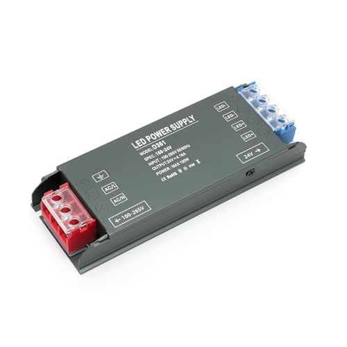 LOMUG LED Netzteil 24V 100W, Trafo Transformator 220 230 Volt AC auf 24 DC,Konstantspannung 24V mit Metallgehäuse 2 Ausgängen, Auf 24 Gleichstrom, DC Schaltnetzteil für Niedervolt LED Lampen Streifen LOMUG LED Netzteil 24V 100W, Trafo Transformator 220 230 Volt AC auf 24 DC,Konstantspannung 24V mit Metallgehäuse 2 Ausgängen, Auf 24 Gleichstrom, DC Schaltnetzteil für Niedervolt LED Lampen Streifen von LOMUG