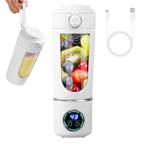 LOMUG Tragbarer Mixer für Smoothie, 700ML Wiederaufladbarer Kleiner Mixer für Früchte, Mini-Standmixer mit 12-Klingen Edelstahl, Wiederaufladbarem Typ-C Portable Blender für Fitnessstudio Büro Camping LOMUG Tragbarer Mixer für Smoothie, 700ML Wiederaufladbarer Kleiner Mixer für Früchte, Mini-Standmixer mit 12-Klingen Edelstahl, Wiederaufladbarem Typ-C Portable Blender für Fitnessstudio Büro Camping von LOMUG