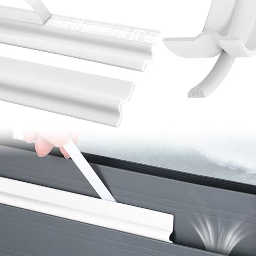 LOMUG Türdichtung Fenster Dichtungsband Selbstklebend, Schaumstoff Tür Dichtung Fensterabdichtung Türrahmen Dichtung,Zugluftstopper Tür Fenster Abdichten Door Seal (Weiß, 4M) von LOMUG