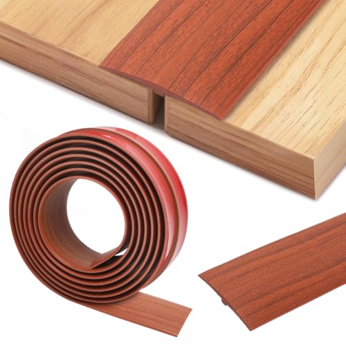 Übergangsprofil Selbstklebend, 5cmx3m Selbstklebender PVC Übergangsstreifen T Profil Übergangsleiste Selbstklebend Türschwellen Leiste Spaltabdeckung Trennleiste für Türschwellen Verbindungsböden von LOMUG