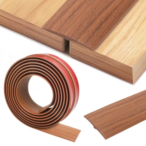 Übergangsprofil Selbstklebend, 5cmx3m T Profil Übergangsleiste Selbstklebender Übergangsschiene Türschwellen Leiste PVC Flache Spaltabdeckung für Türschwellen Verbindungsböden von Laminatdielenfliesen von LOMUG