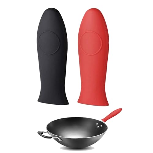 2 Stück Silikon-Pfannengriffabdeckungen für Gusseisen-Bratpfanne, Wärmedämmung, Topfgriffhülsen, hitzebeständige Pfannengriff-Schutzhalter für Kochtöpfe, Bratpfannen, Teekanne, tragbarer 2 Stück Silikon-Pfannengriffabdeckungen für Gusseisen-Bratpfanne, Wärmedämmung, Topfgriffhülsen, hitzebeständige Pfannengriff-Schutzhalter für Kochtöpfe, Bratpfannen, Teekanne, tragbarer von LOMYLM