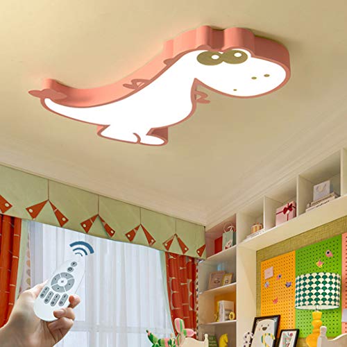 LED Dinosaurier Deckenleuchte Junge Schlafzimmer Deckenlampe Moderne Innendekoration Kronleuchter Kindergarten Leuchten Dimmbare Deckenlicht Kreative Wohnzimmer Schlafzimmer Kinderzimm,48cm/pink… von LONCHAN