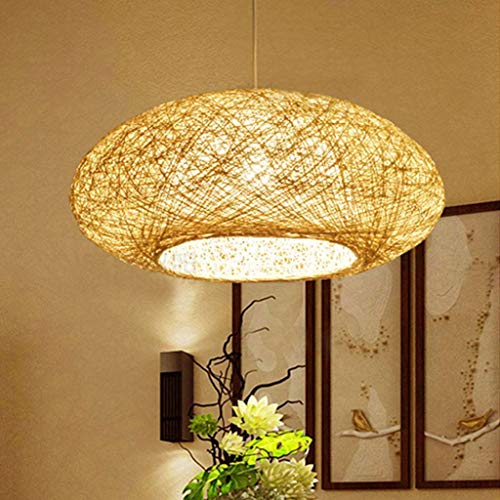 Rattan Pendellampe Retro Kreative Hängelampe E27 Höhenverstellbarer Pendelleuchte Vogelnest Gewebter Hängeleuchte Restaurant Schlafzimmer Wohnzimmer Cafe Bar Büro Deckenleuchte Küche Kronleuchter Rattan Pendellampe Retro Kreative Hängelampe E27 Höhenverstellbarer Pendelleuchte Vogelnest Gewebter Hängeleuchte Restaurant Schlafzimmer Wohnzimmer Cafe Bar Büro Deckenleuchte Küche Kronleuchter von LONCHAN