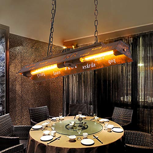 Schmiedeeisen Pendellampe Retro Eisenkunst Industriellen Stil Metall Hängeleuchte Vintage Kreative Brief Pendelleuchte E27 Höhenverstellbare Hängelampe Esszimmer Wohnzimmer Bar Café Küche Kronleuchter Schmiedeeisen Pendellampe Retro Eisenkunst Industriellen Stil Metall Hängeleuchte Vintage Kreative Brief Pendelleuchte E27 Höhenverstellbare Hängelampe Esszimmer Wohnzimmer Bar Café Küche Kronleuchter von LONCHAN