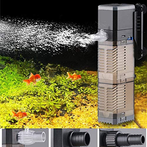 LONDAFISH Aquarium Filter 3-in-1 Aquarium Tauchpumpe Wasserpumpe für Aquarium 8W 20W 25W (CHJ-902 / 8W) von LONDAFISH