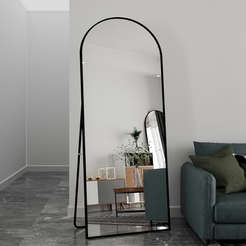 LONELYO Großer Wandspiegel 180x80 cm – Modernes, schwarzes Design mit Aluminiumrahmen und gehärtetem Glas, perfekt für Ihr Zuhause von LONELYO