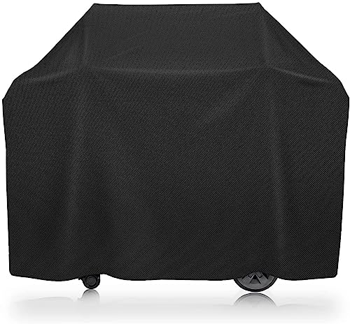 Grillabdeckung Wasserdicht Schwerlast 150 x 125 x 100 cm,Oxford Tuch Große Grillabdeckung Gasgrill Abdeckung Winddicht, Staubschutz, Reißfest mit Aufbewahrungstasche Schwarz von LONENESSL