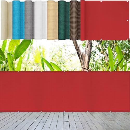 Balkon Blickdicht Sichtschutz 130 x 700 cm Blickdicht, Windschutz Sonnenschutz, in Div. Größen & Farben Balkon Sichtschutz, für Balkongeländer Terrasse, Rot Balkon Blickdicht Sichtschutz 130 x 700 cm Blickdicht, Windschutz Sonnenschutz, in Div. Größen & Farben Balkon Sichtschutz, für Balkongeländer Terrasse, Rot von LONGCAO