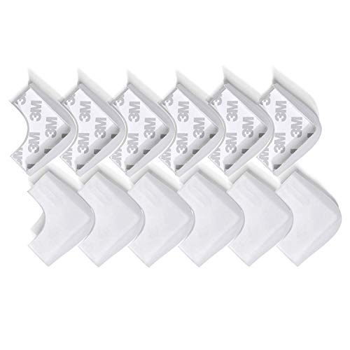 LONGFITE Kanten- und Eckenschoner, 12 stück, lebensmittelgeeignete Silikon-Eckenschoner für die Prüfung von Babys (Semitransparent White) von LONGFITE