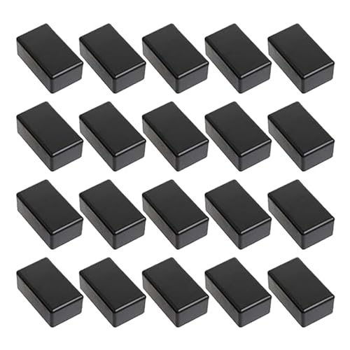 LONGHAO 20 pcs Anschlussdose,Elektrisches Anschlusskästen,Wasserdichte Elektronische Projektbox,Wasserdichter IP65-ABS-Anschlusskasten,für Elektronikprojekte Netzteile Studentenprojekte (Schwarz) von LONGHAO