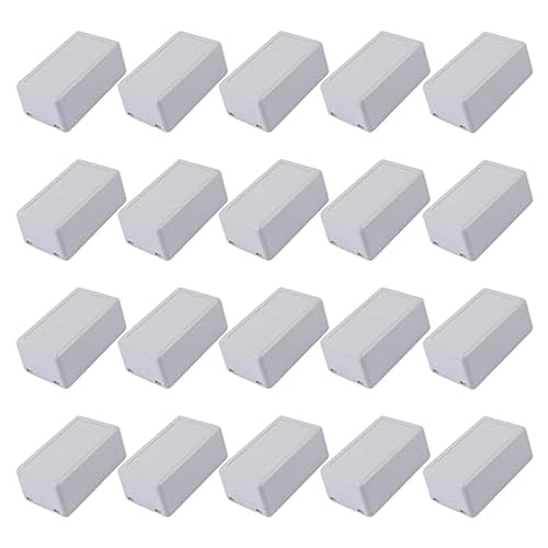 LONGHAO 20 pcs Anschlussdose,Elektrisches Anschlusskästen,Wasserdichte Elektronische Projektbox,Wasserdichter IP65-ABS-Anschlusskasten,für Elektronikprojekte Netzteile Studentenprojekte (Weiß) von LONGHAO