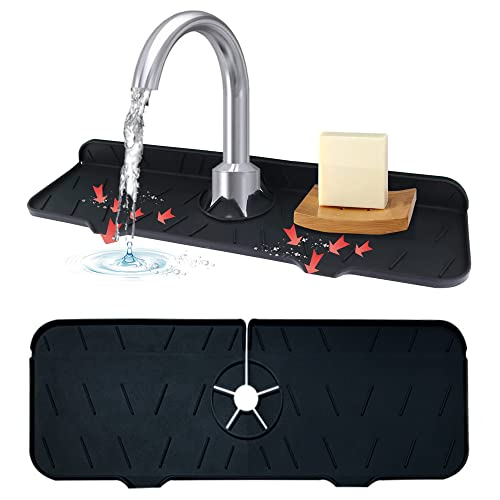 LONGHAO Wasserhahn Matte,Silikon Wasserhahn Griff TropffäNger,Wasserhahn Absorbierende Matte,Faltbares Waschbecken Abflusskissen,Lebensmittelechtes Spritzwasser-Abflusskissen,FüR KüChe,Badezimmer LONGHAO Wasserhahn Matte,Silikon Wasserhahn Griff TropffäNger,Wasserhahn Absorbierende Matte,Faltbares Waschbecken Abflusskissen,Lebensmittelechtes Spritzwasser-Abflusskissen,FüR KüChe,Badezimmer von LONGHAO
