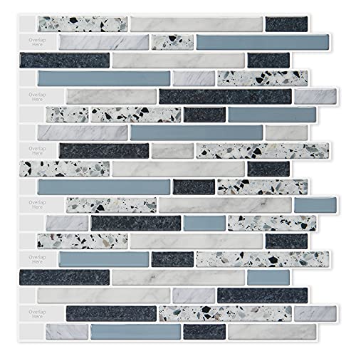 LONGKING 10 Stück Fliesen Küche Selbstklebend, 30x30cm Selbstklebend Fliesenaufkleber 3D, Küche und Bad, Vinyl Fliesen Selbstklebend, Blau LONGKING 10 Stück Fliesen Küche Selbstklebend, 30x30cm Selbstklebend Fliesenaufkleber 3D, Küche und Bad, Vinyl Fliesen Selbstklebend, Blau von LONGKING