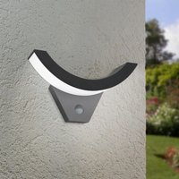 Außenwandleuchte Curve 10W 4000K anthrazit mit Bewegungsmelder von LONGLIFE LED GMBH BY HK