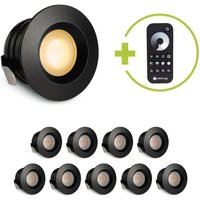 Einbaustrahler Mini flach Torino 3W 2700K IP44 - Farbe: schwarz matt - Anzahl: 10x Einbaustrahler Mini flach Torino 3W 2700K IP44 - Farbe: schwarz matt - Anzahl: 10x von LONGLIFE LED GMBH BY HK