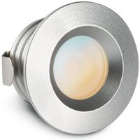 Einbaustrahler Mini flach Torino 3W IP44 durchverbindbar - Lichtfarbe: CCT 2700K-5500K - Farbe: silber Einbaustrahler Mini flach Torino 3W IP44 durchverbindbar - Lichtfarbe: CCT 2700K-5500K - Farbe: silber von LONGLIFE LED GMBH BY HK