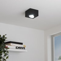 Flacher Aufbaustrahler eckig schwenkbar Deckenleuchte - Farbe: schwarz - LED Leuchtmittel: 5W Neutralweiß 230V 60° von LONGLIFE LED GMBH BY HK