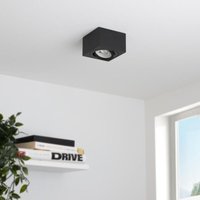 Flacher Aufbaustrahler eckig schwenkbar Deckenleuchte - Farbe: schwarz - LED Leuchtmittel: Ohne von LONGLIFE LED GMBH BY HK