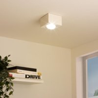 Flacher Aufbaustrahler eckig schwenkbar Deckenleuchte - Farbe: weiß - LED Leuchtmittel: 5W Warmweiß 230V dimmbar 60° von LONGLIFE LED GMBH BY HK