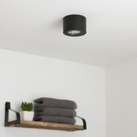 Flacher Aufbaustrahler rund IP44 Deckenleuchte - Farbe: schwarz - LED Leuchtmittel: Ohne von LONGLIFE LED GMBH BY HK